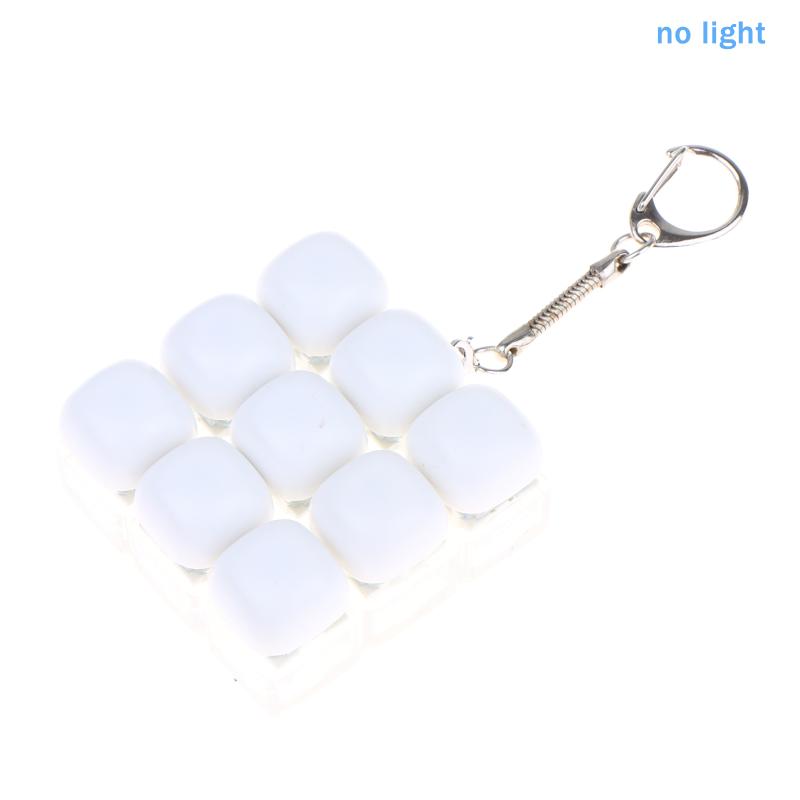 Relaxing Diy Keyboard Keychain Keycap Keys Button Finger Keyboard Cap 1/2/3/4/9Keys Relief Stress Clicker Toy Child Adult