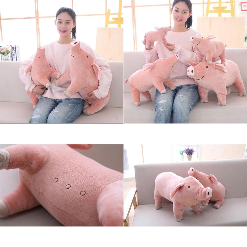 Cute Pink Pig Plush Toy Soft Animal Sleeping Pillow 25/40/60cm Comfortable Size