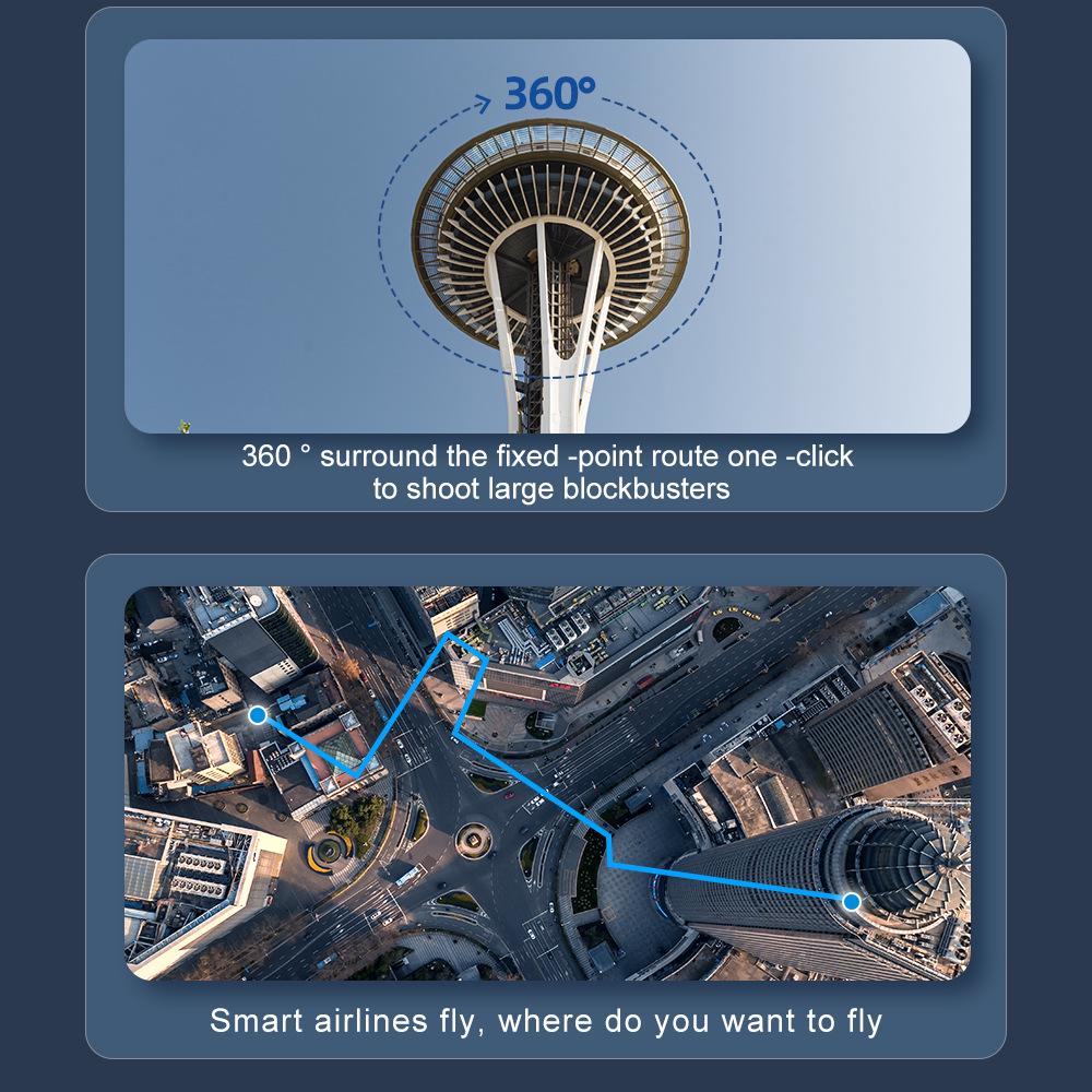 F169 Foldable 8K Dual Camera Drone with Optical Flow Positioning and Remote Control for Aerial Photography