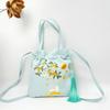 Organza Chinese Style Drawstring Bucket Bag Elegant Small Purse Bag  Wedding