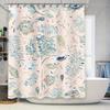 Customizable Bath Curtains Personalized Name Shower Decor with Floral Design for Girls Room In Various Colors