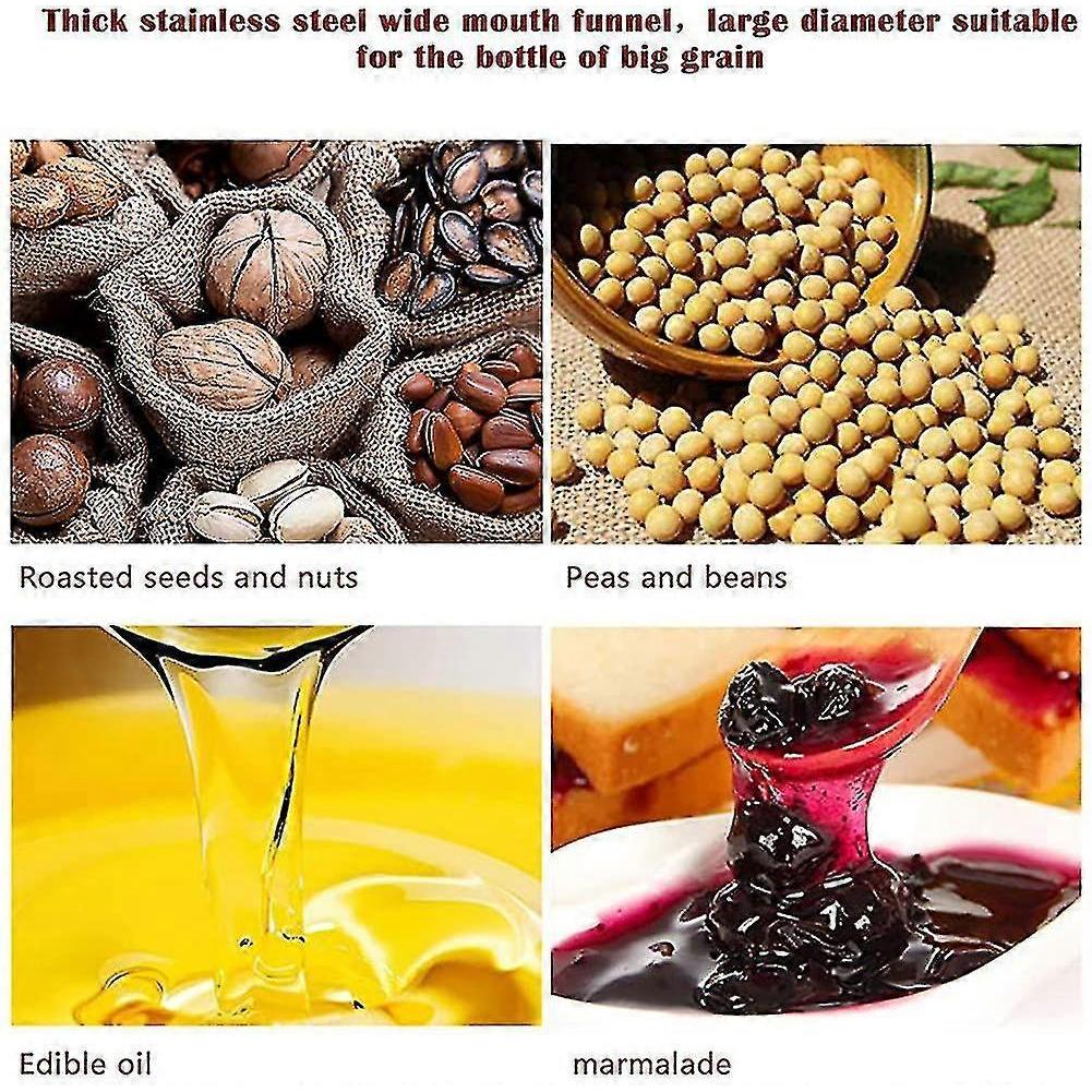 Marmeladen-Trichter Große Öffnung Einfülltrichter, Edelstahl Marmeladen-Trichter Verstellbar