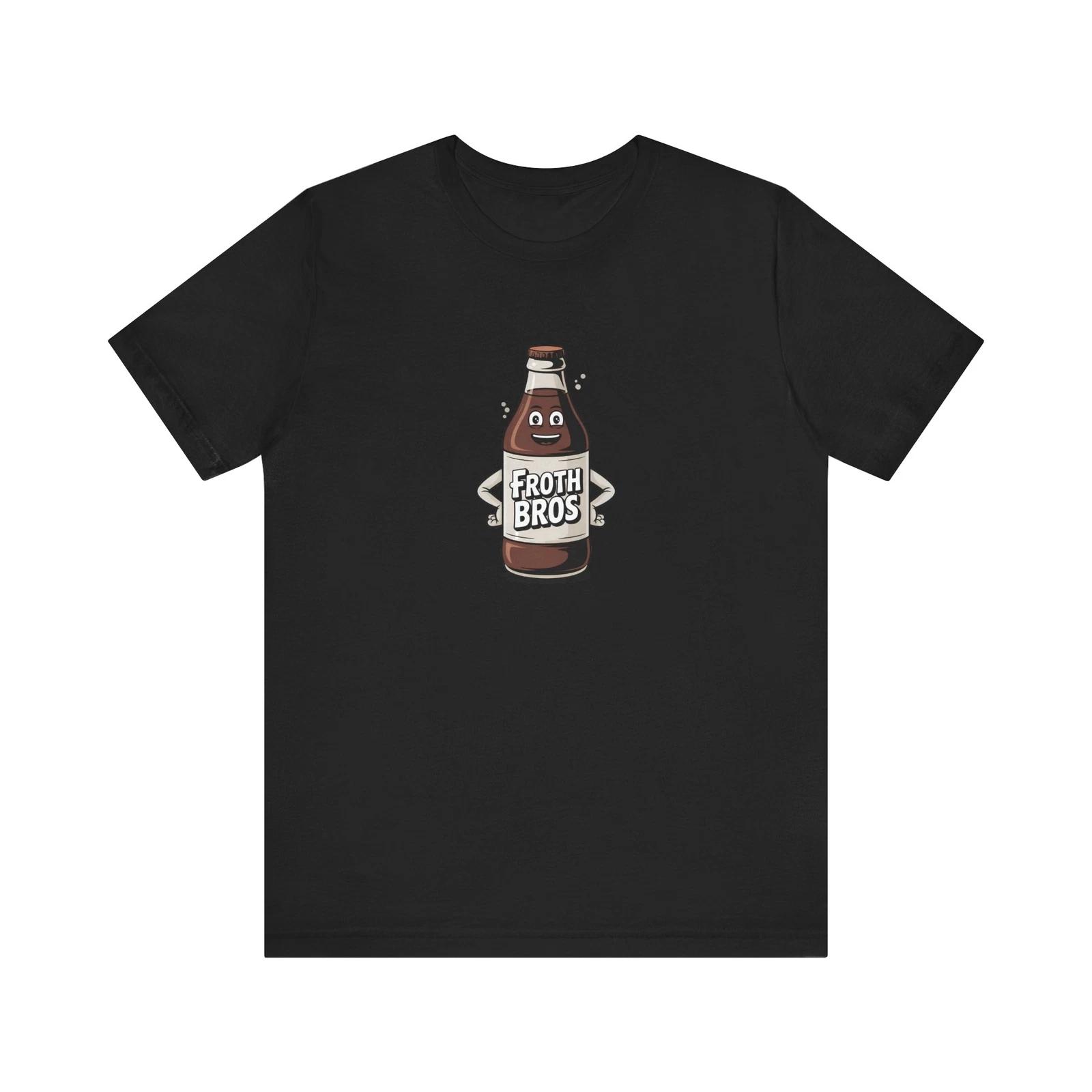 Froth Bros Bottle Tee Minimal Root Beer Vintage Soda Shirt Root Beer Aesthetic 2XL