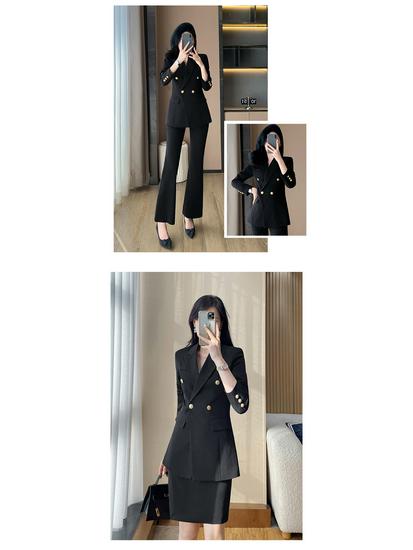 2024 Women's Professional Autumn Suit Set: Formal Blazer and Trousers