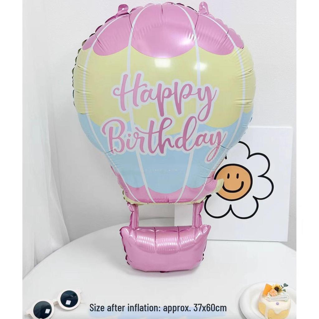 3D Cartoon Birthday Cake Balloon - Foil Decoration for Kids' Parties