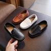 Boys' Slip-On Oxford Loafers Spring Autumn Soft PU Leather Toddler Shoes Black White School Uniform Shoes for Kids