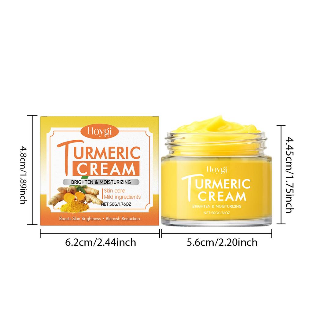 HOYGI Turmeric Brightening Cream – Hydrating & Nourishing Face Treatment for Radiant, Even-Toned Skin