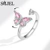 Trendy Anti Anxiety Relaxing Rotating Rings Women Fashion Jewelry Metal Sun Star Moon Spinner Charms Finger Accessories