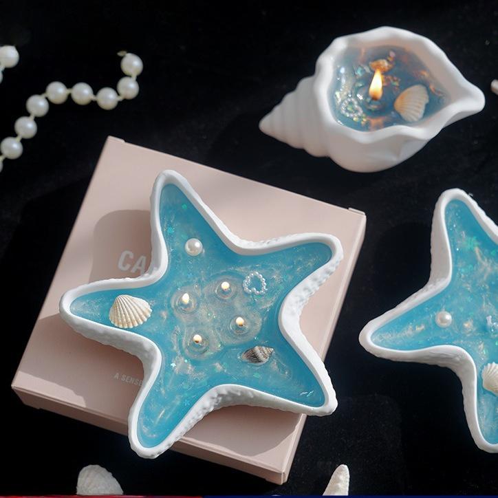 Conch Scented Candle Atmosphere Fragrance Handmade Creative Ornament Shell Modeling Wax