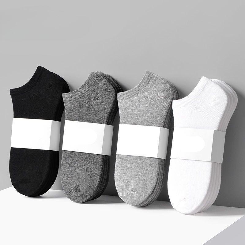 5 Pairs/Lot Low Cut Women Socks Solid Color Black White Gray Breathable Sports Socks Short Socks for Women