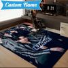 Custom Name K-pop Fashion Rug for Living Room, Game Rooms, Office, Bedroom, Floor Mat Playful Design, fan gifts Christmas decor