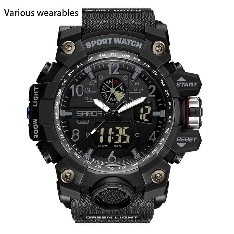 Electronic Watch New Youth Sports Trend Korean Version Electronic Watch Men's Creative Personality Watch