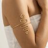 Geometric Spiral Upper Arm Cuff for Women Adjustable Boho Wire Armband Summer Festival Party Statement Body Jewelry