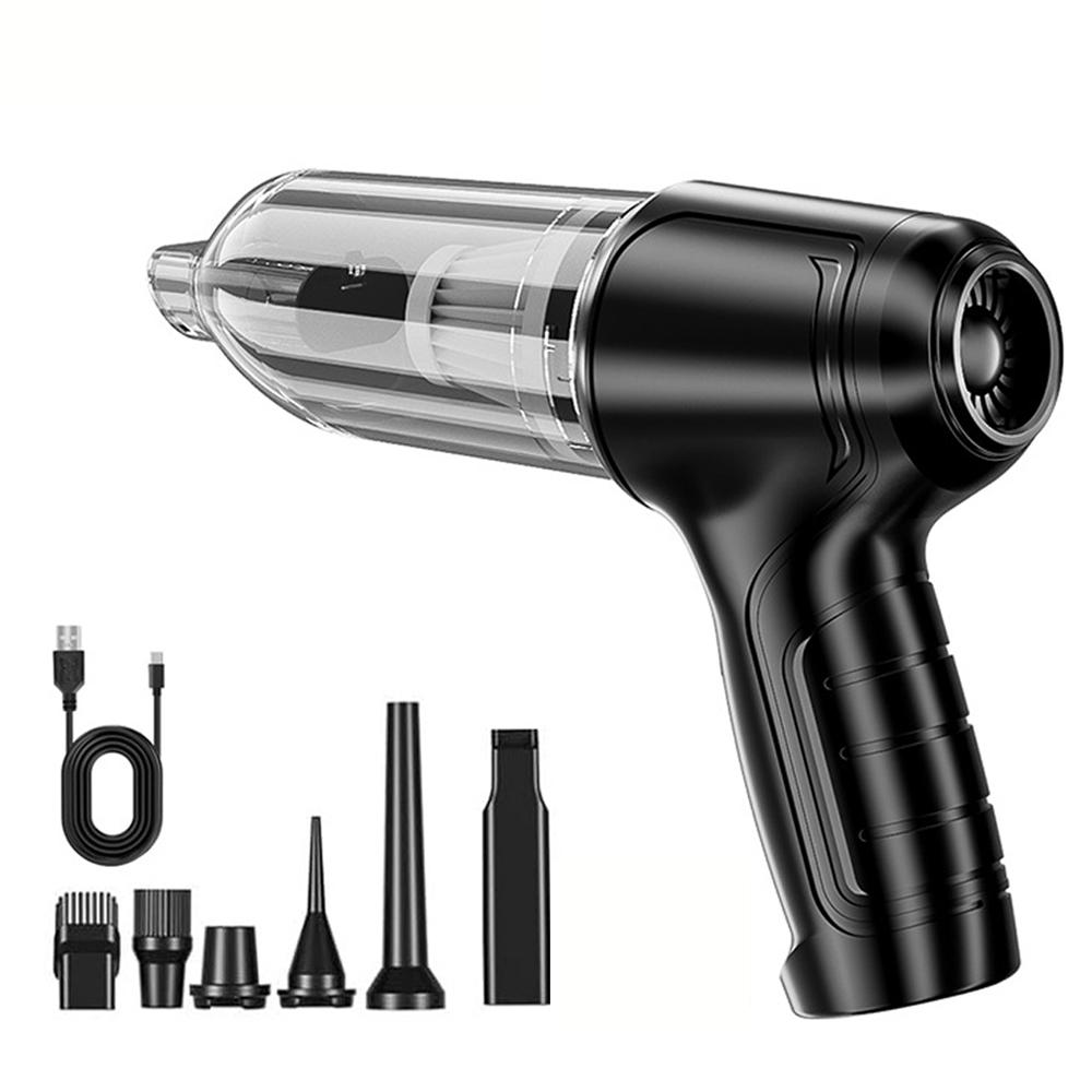 

Автомобільний пилосос 95000PA Ручний бездротовий пилосос із потужним всмоктуванням, портативний пилосос 2 в 1 для дому в автомобілі чорний