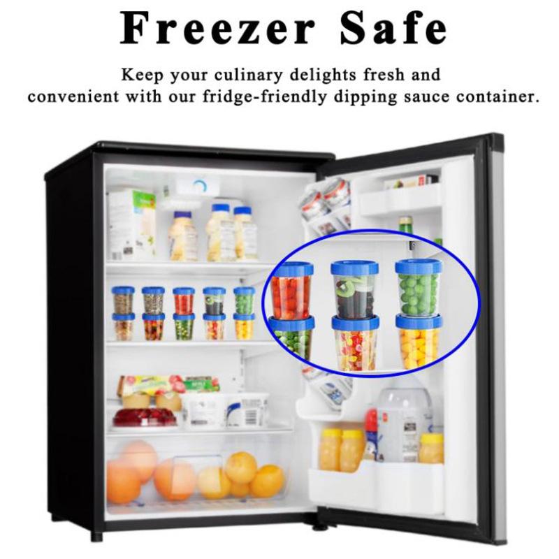5/10Pcs Salad Dressing Container With Lids Leak Proof Screw Reusable Stackable Plastic Dip Sauce Containers