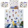 Sonic Pattern Self Adhesive Wall Sticker Background Decor For Kids Room Living Room Bedroom And Hallway