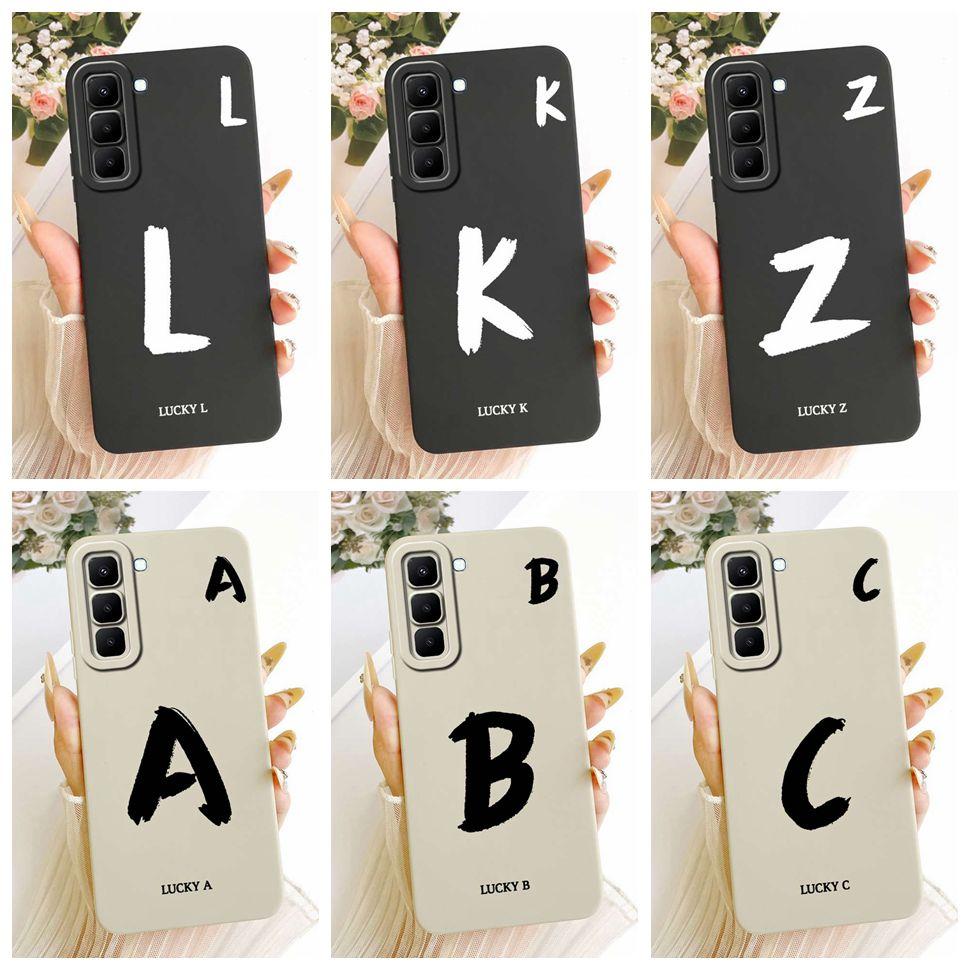 For Infinix Hot 70 5G X6895 Case New Design Letters A-Z Silicone Back Cover For Infinix Hot70 HOT 70 5G Phone Cases Bumper
