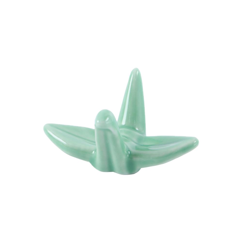 

Paper crane Porcelain Ceramic Rest Kitchen Tools Chopsticks Stand Tableware Chopsticks Holder Chopsticks Spoon Rack зелёный