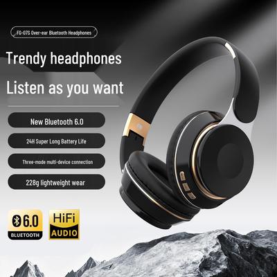 Foldable Bluetooth Over-Ear Headphones with Deep Bass and Card Slot