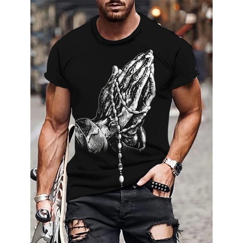 Vintage Jesus Graphic T Shirts Fashion T-Shirt Casual Short Sleeve Tops Christ Jesus T Shirt Man Crew Neck Pullover Men T-Shirt