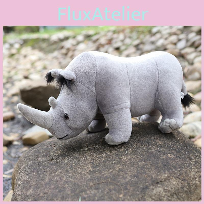 Realistic Rhino Plush Toy For Boys Animal Zoo Stuffed Doll Birthday Gift For Kids Soft And Cuddly