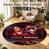 Round Rug Custom NameCharles Leclerc Pattern Non Slip Carpet Home Floor Decor