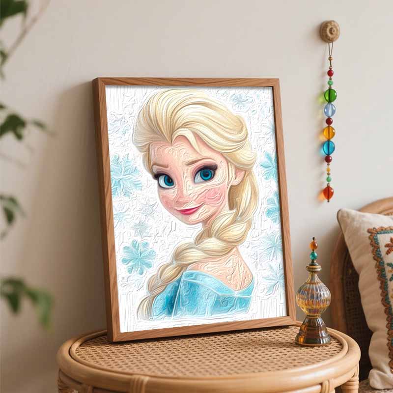 Disney Elsa Frozen Oil Art Painting Kit Home Wall Decor Handmade Gift for Room Decor Art Crafts Supplies Paint by Numbers Set 130