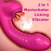 Vibrator For Women 2 In 1 Licking Machine Clitoris Stimulator G-Spot Powerful Vibro Dildo Wand Female Clit Sucker Adult Sex Toys