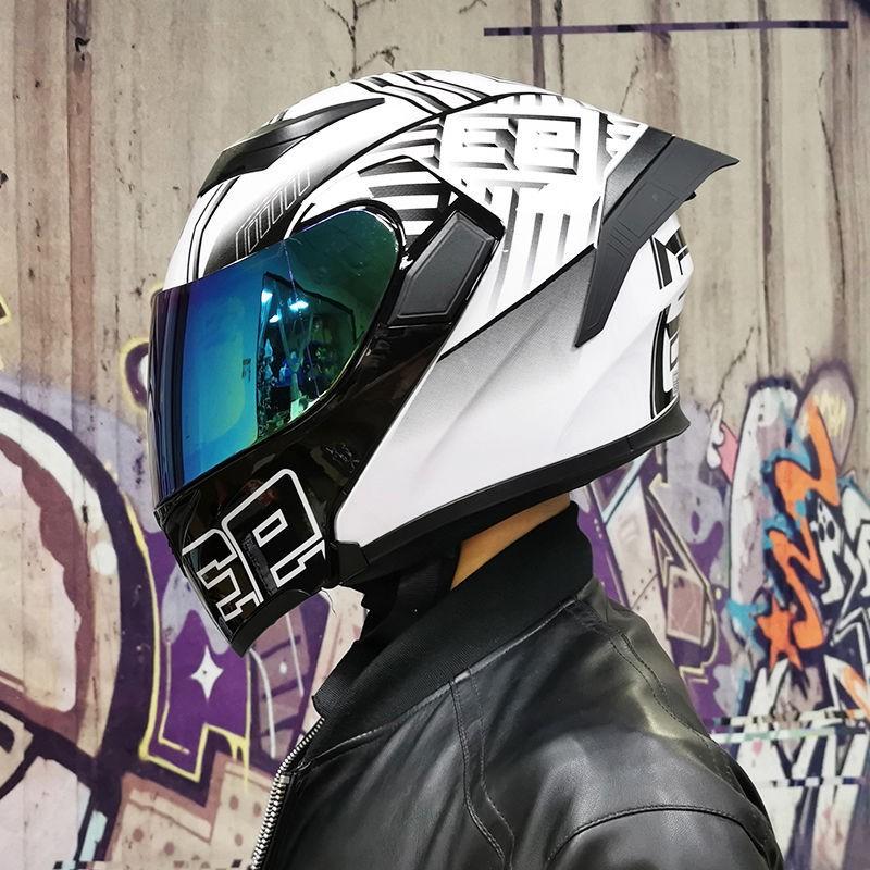 JIEKAI Flip-Up Motorcycle Helmet Women Couples Dual Lens Full Face Scooter Riding ABS Material