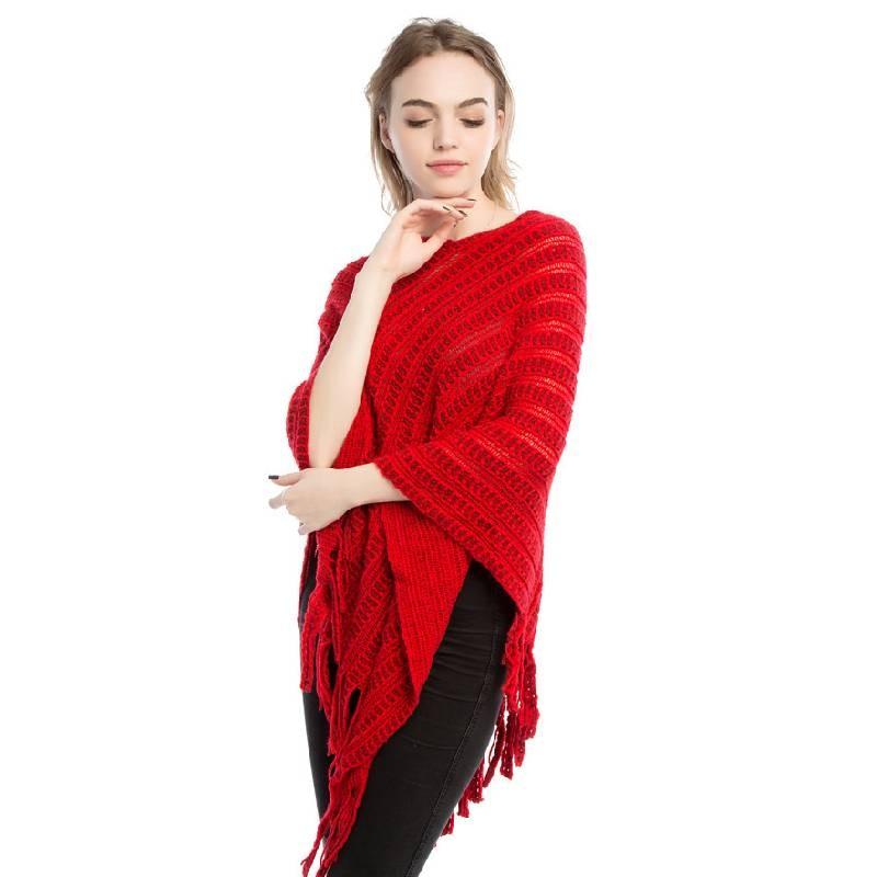 Stylish Winter Scarf And Poncho Versatile Knit Wrap For Women In Cozy Colors