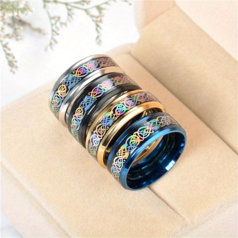 1Pc Fashionable and Fashionable, Exaggerated and Simple Accessories, Titanium Steel Rings Are Suitable for Men and Women To Wear
