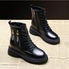 Inner Heightening Martin Boots Women's Shoes New Versatile Thermal Short Boots Autumn and Winter Velvet Snow Boots