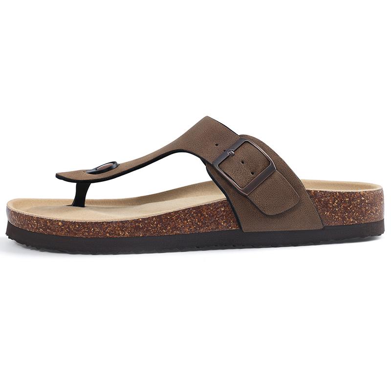 Fashion Kidmi Womens Flip Flop With Adjustable Straps Metal Buckle New Summer Retro Sandals PVC Fashion Slippers Outdoor Beach Slippers