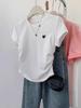 This Year's Trendy Embroidered Pleated Waist Modal T-Shirt for Women