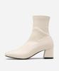Salt And Chocolate Square Toe Stretch Sock Ankle Boots 412146001 (5.5Cm/3 Colors)