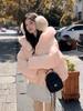 2025 Women's Petite Winter Down Jacket with Fox Fur Collar, 90% White Duck Down, Short & Thickened for Warmth