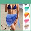 Beach Cover Skirt Sheer Up Gradient Color Chiffon Bikini Wrap Versatile Scarf Swimwear Shawl Sunscreen Cover Up