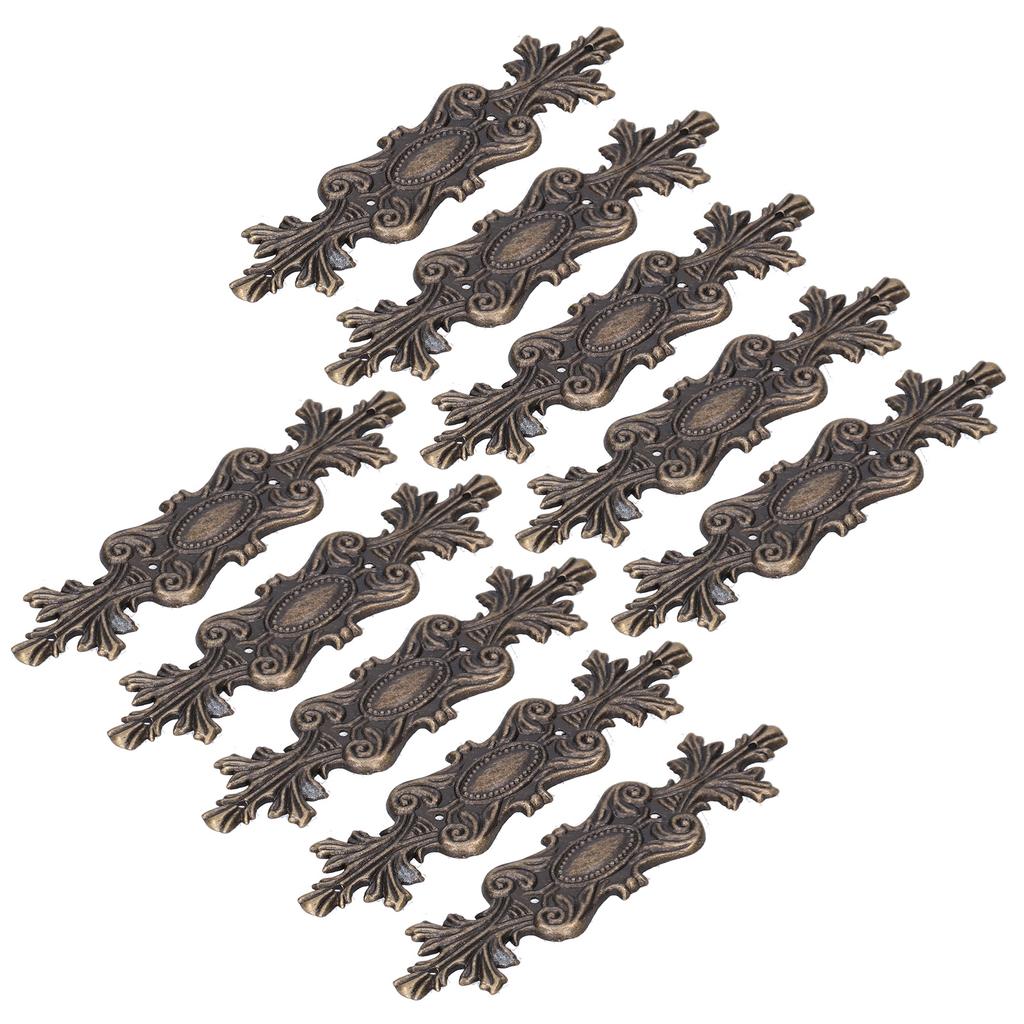 10pcs Corner Covers Vintage Exquisite Alloy Corner Protector with Screws for Wooden Case Book Scrapbook Photo Album