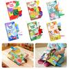 Brinquedos de Livro de Pano para Bebê Animais de Desenho Animado Cauda Anel Educacional Papel Tecido Livro Brinquedos Iluminação Brinquedos para Bebê 0-12 Meses Presentes