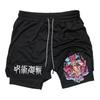 Double-Layer Digital Print Sports Shorts for Adults - Casual Fitness Apparel