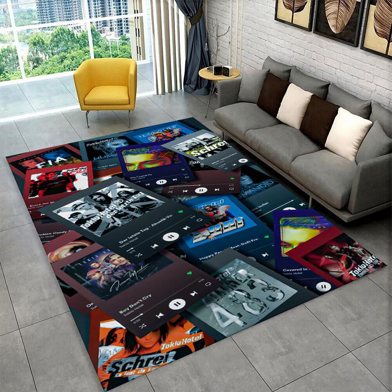 Rocková kapela Tokio Hotel Bill Kaulitz Koberec Rohožka do ložnice Obývacího pokoje Pohovky Herny Vstupní rohožka Domácí dekorace, Koberec pro dětský prostor Protiskluzový