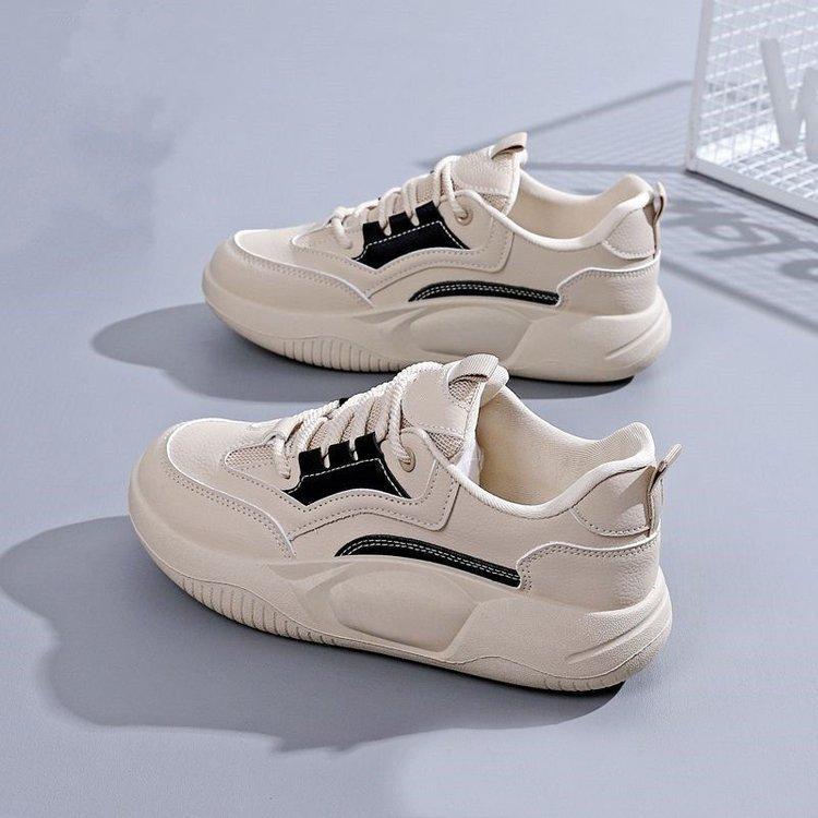 

Корейский стиль Белые туфли Женские Осенние Новые Ins Студенческие Досуг Уличные Кроссовки Женские Платформы Высокий Увеличивающий Бордовые Туфли 40