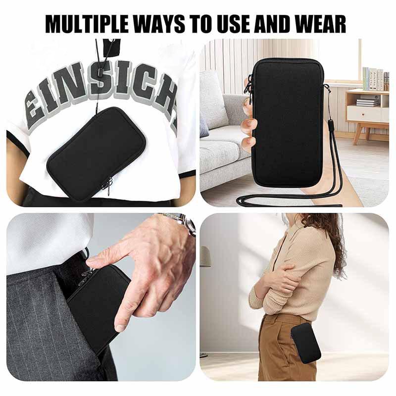 Custodia Universale in Neoprene Custodia Protettiva per Telefono Portatile Impermeabile con Cerniera Custodia per Telefono