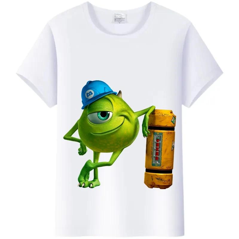 Casual Monsters, Inc. T-Shirt White Female TShirt James -P- Sullivan Funny Mr.Q Graphic Tees Aesthetic Clothing Unisex