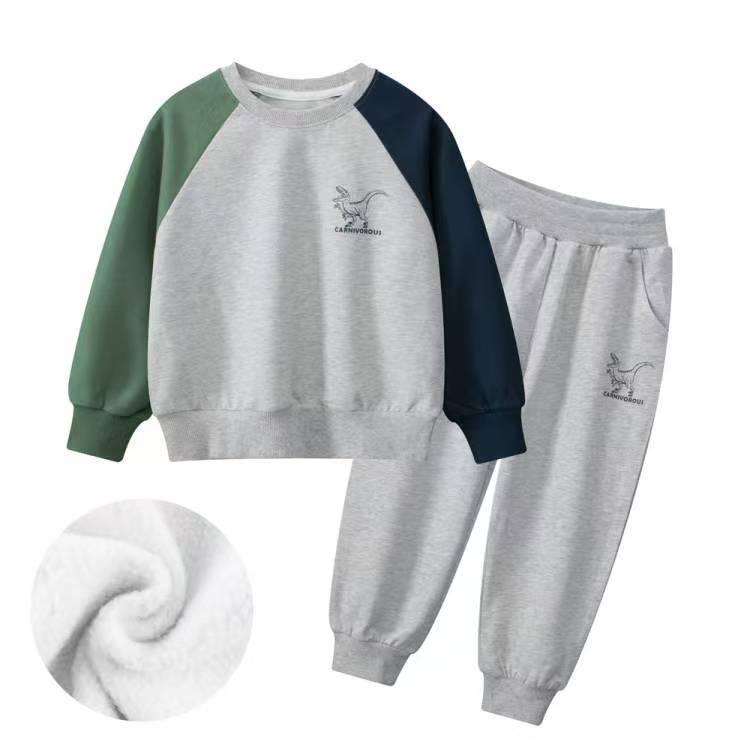 27kids Trendy Korean Style Boys' Two-Piece Set - Autumn/Winter 2024 Collection