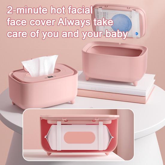 Portable Baby Wipe Warmer USB Powered 16 Adjustable Heating Modes Large Capacity Home Travel Fast Heating Diaper Wet Wipe Dispenser Heater