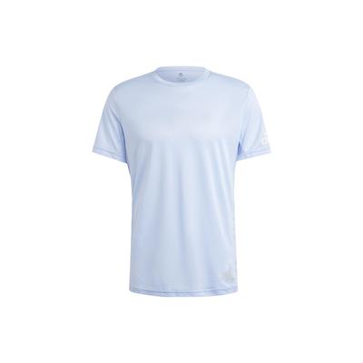 Run It Alphabet Logo Print Crew Neck T-Shirt Men Tops Light-Blue IC7631