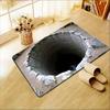 3D Manhole Cover Mat Visual Illusion Deep Hole Rug Non Slip Funny Bathroom Floor Mat Entrance Door Mat Home Decor