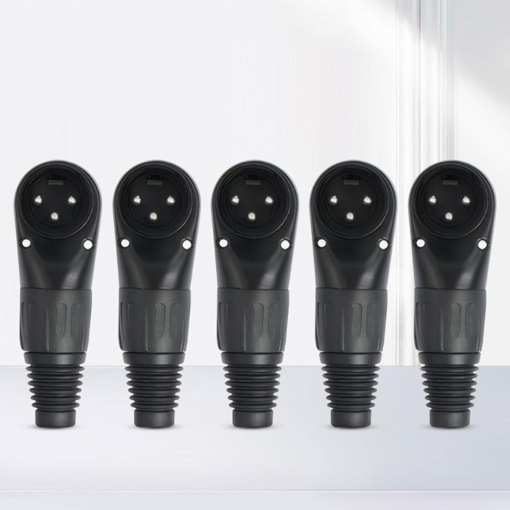 3Pin Adjustable XLR Male/Female Jack Connector Male Female Micphone Plug Audio Cable Connector Mic Speaker Audio Cable Connector