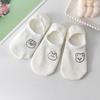 10Pairs Thin Women Invisible Socks Sweet Bear White Socks Breathable Cute Boat Socks  Streetwear